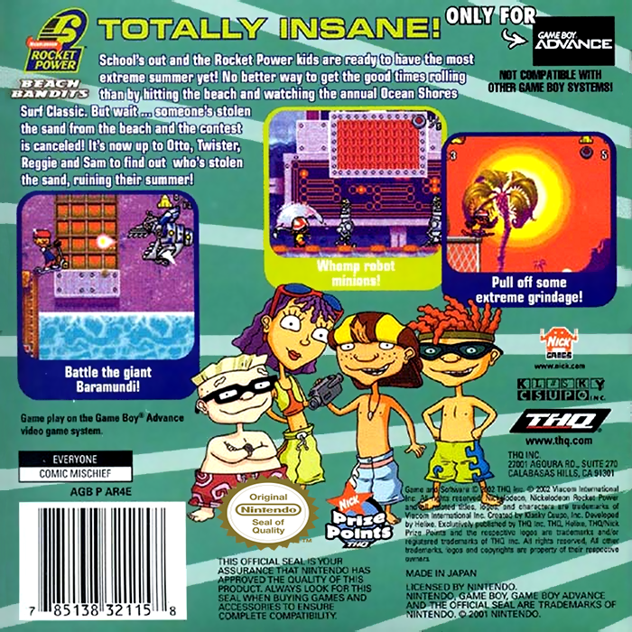 Rocket Power : Beach Bandits — Box back