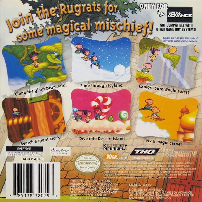 Rugrats : Castle Capers — Box back