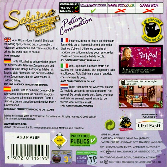 Sabrina : The Teenage Witch : Potion Commotion — Box back
