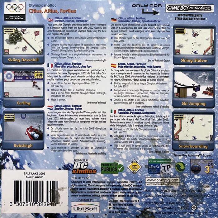 Salt Lake 2002 — Box back