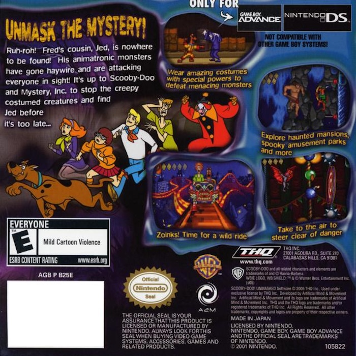 Scooby-Doo! : Unmasked — Box back