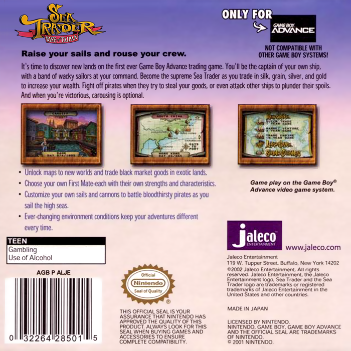 Sea Trader : Rise of Taipan — Box back