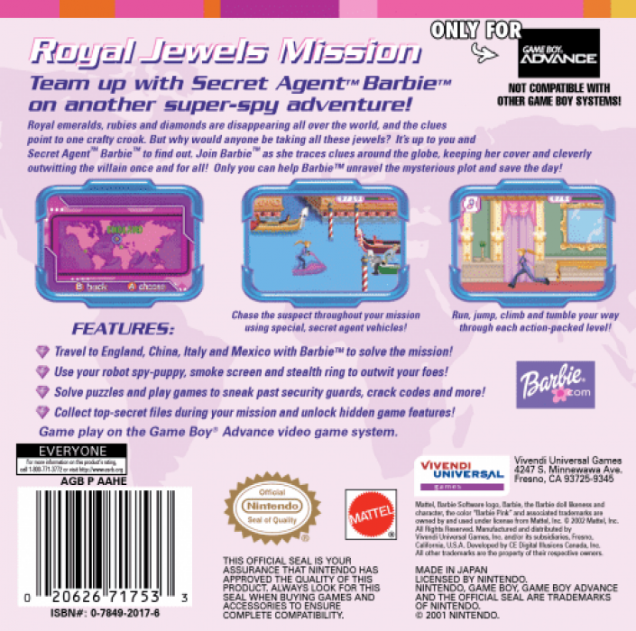 Secret Agent Barbie : Royal Jewels Mission — Box back
