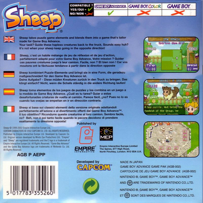 Sheep — Box back