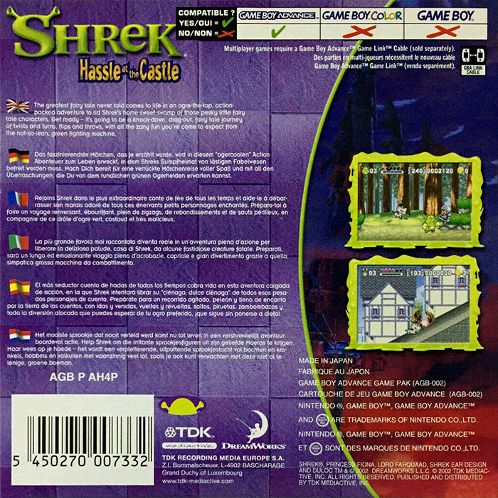 Shrek : Hassle at the Castle — Box back