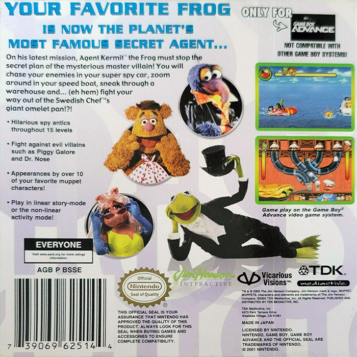 Spy Muppets : License to Croak — Box back