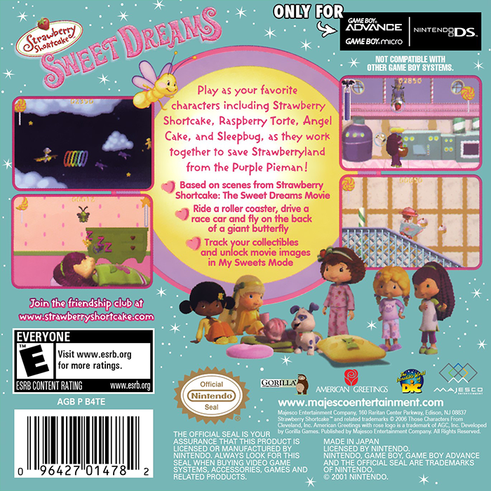 Strawberry Shortcake : Sweet Dreams — Box back