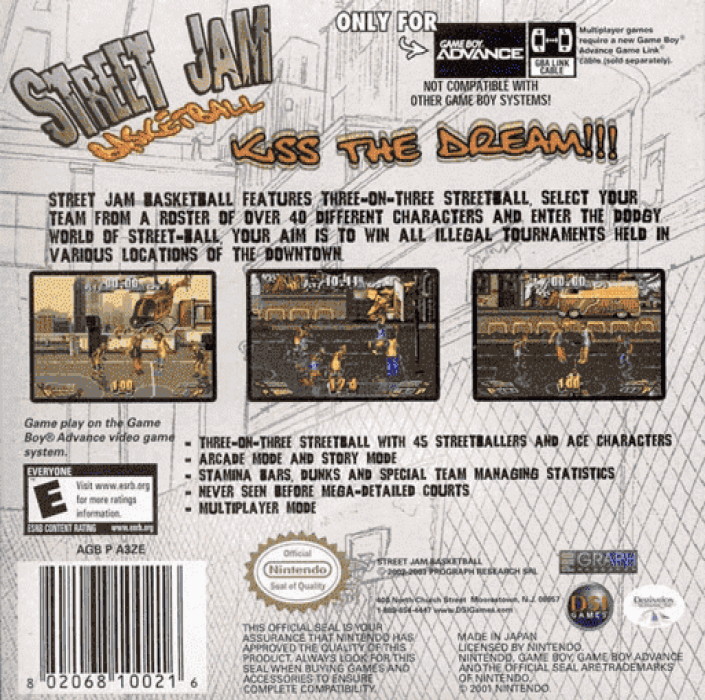 Street Jam Basketball — Box back