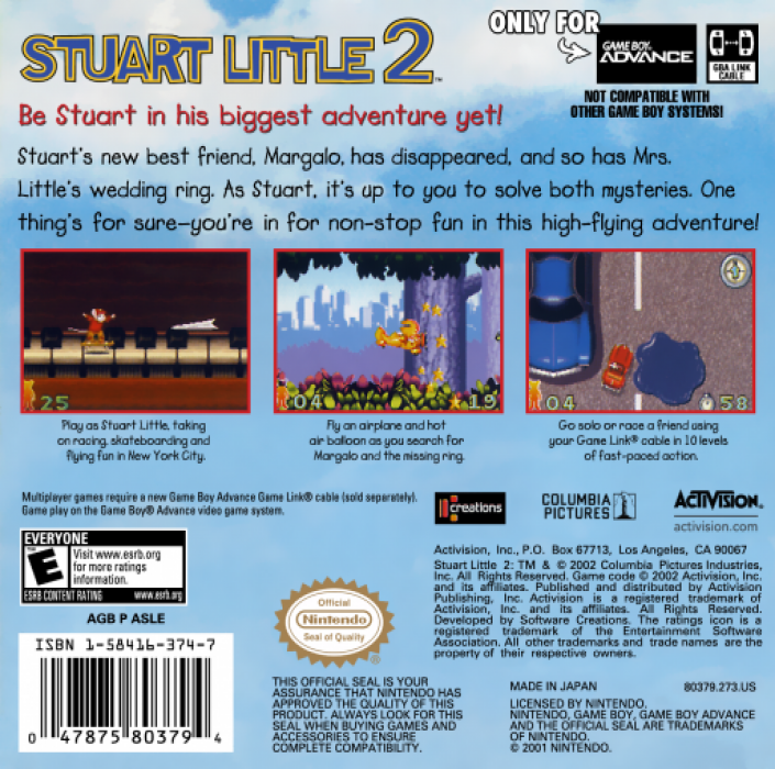 Stuart Little 2 — Box back