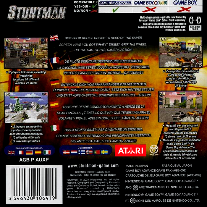Stuntman — Box back