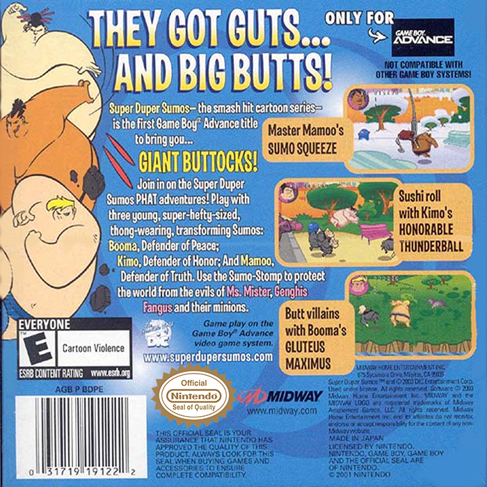 Super Duper Sumos — Box back