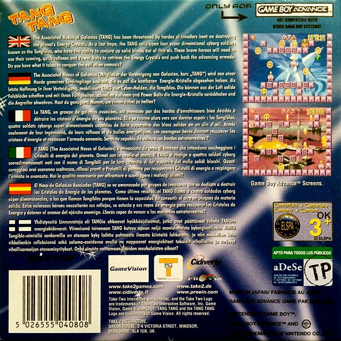 Tang Tang — Box back