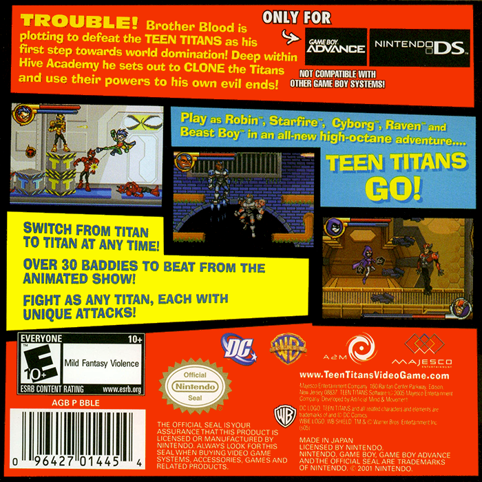 Teen Titans — Box back