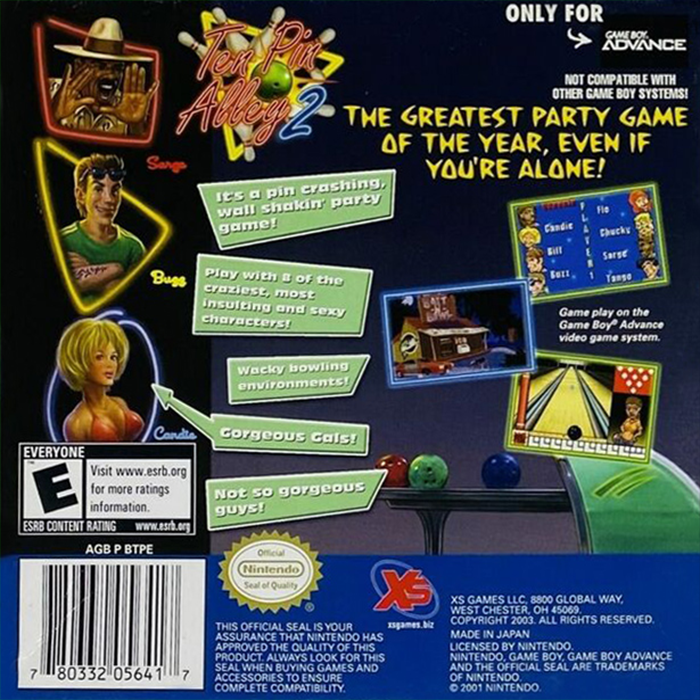 Ten Pin Alley 2 — Box back