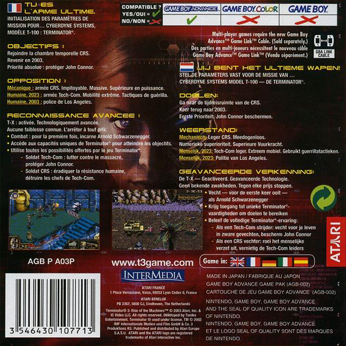 Terminator 3 : Rise of the Machines — Box back