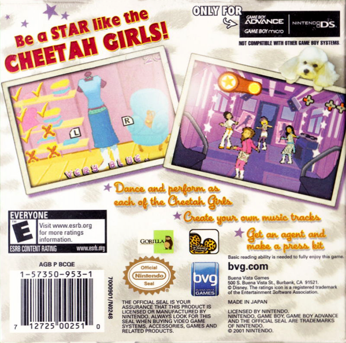 The Cheetah Girls — Box back