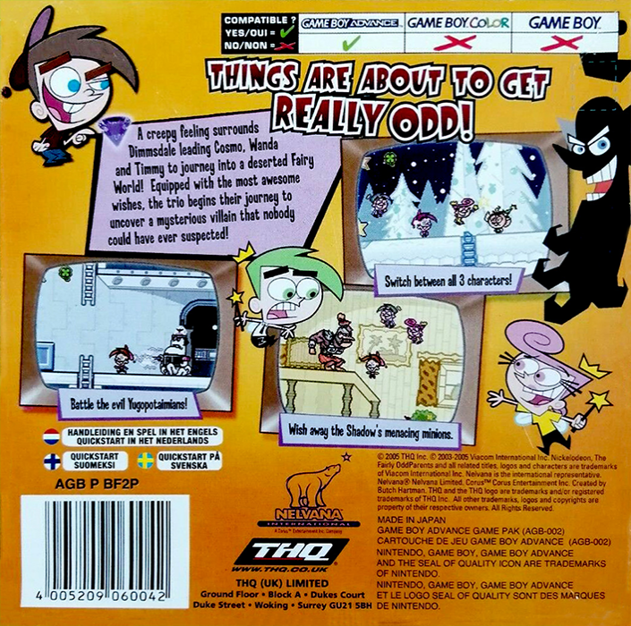 The Fairly Odd Parents! : Shadow Showdown — Box back