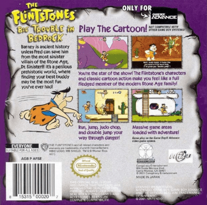 The Flintstones : Big Trouble in Bedrock — Box back