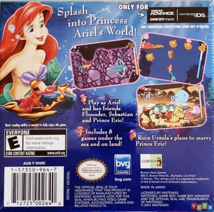 The Little Mermaid: Magic in Two Kingdoms — Box back