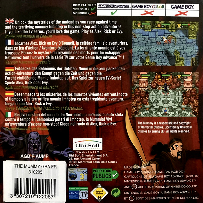The Mummy — Box back