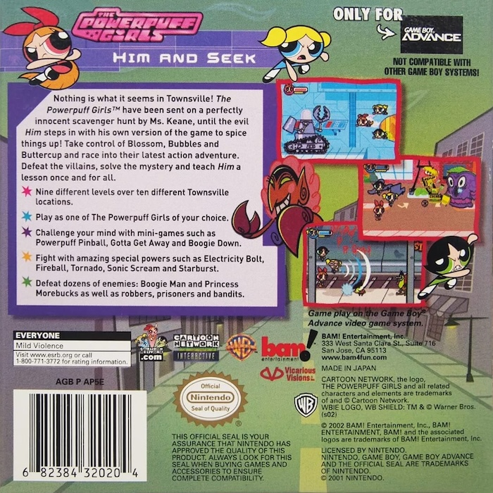 The Powerpuff Girls : Him and Seek — Box back