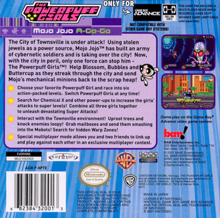 The Powerpuff Girls : Mojo Jojo A-Go-Go — Box back