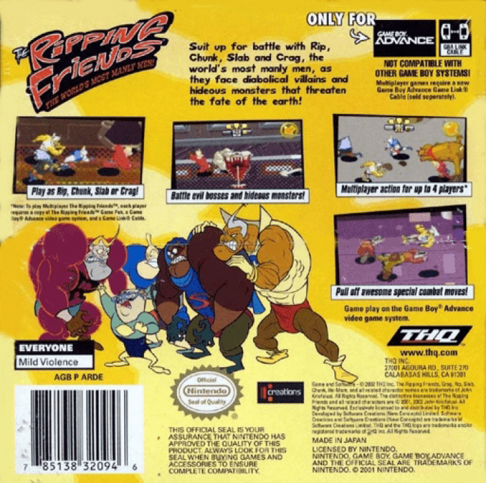 The Ripping Friends : The World's Most Manly Men! — Box back