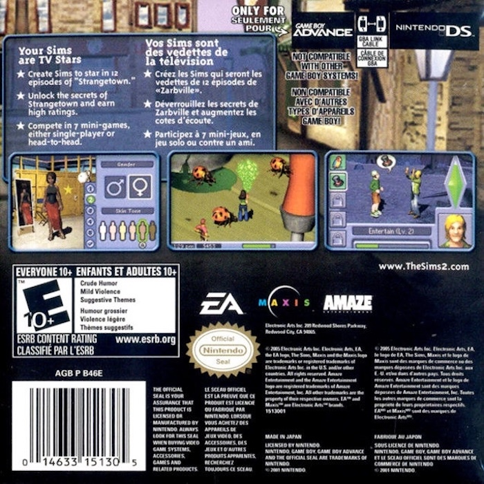 The Sims 2 — Box back