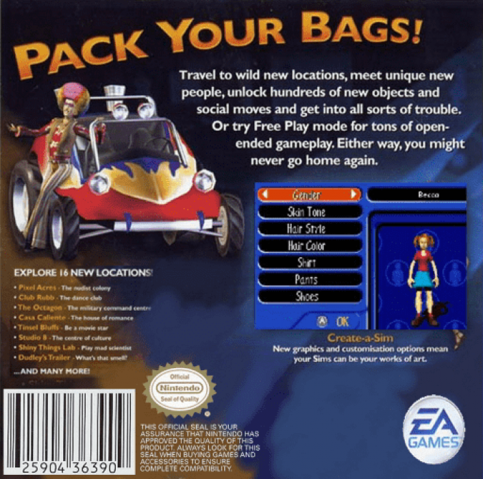 The Sims : Bustin' Out — Box back