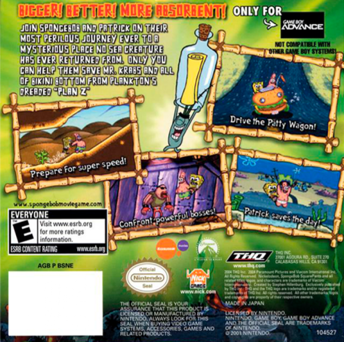 The SpongeBob SquarePants Movie — Box back