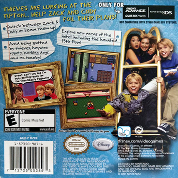 The Suite Life of Zack & Cody : Tipton Caper — Box back