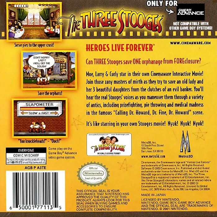 The Three Stooges — Box back
