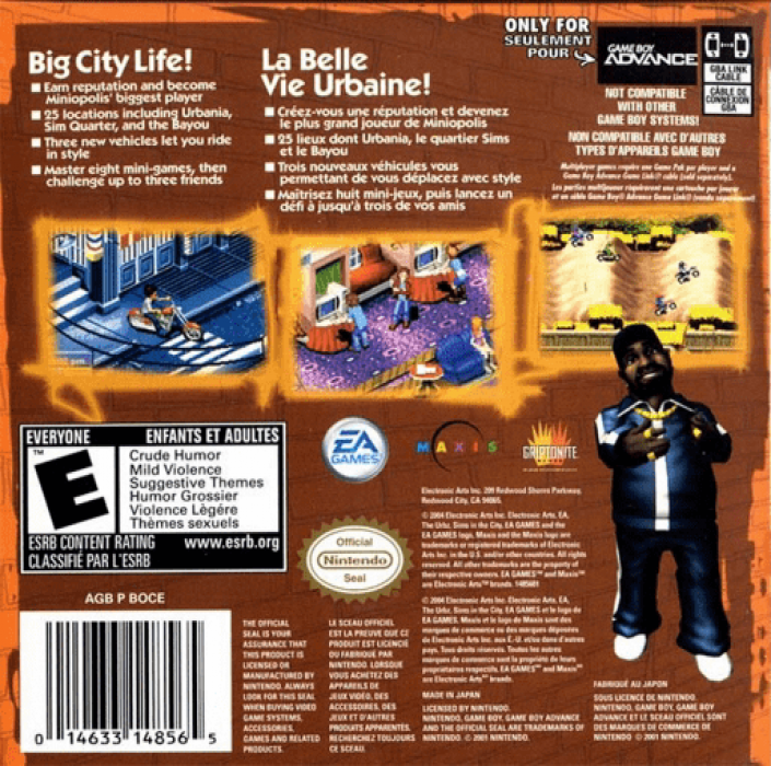 The Urbz : Sims in the City — Box back