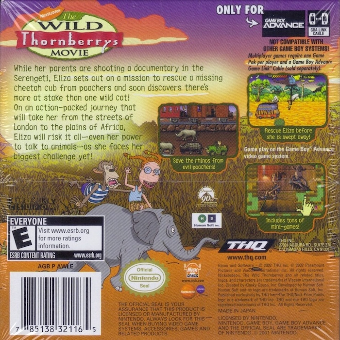 The Wild Thornberrys Movie — Box back
