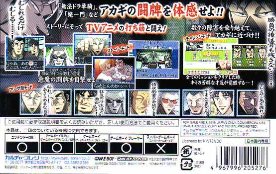 Touhai Densetsu Akagi : Yami ni Mai Orita Tensai — Box back