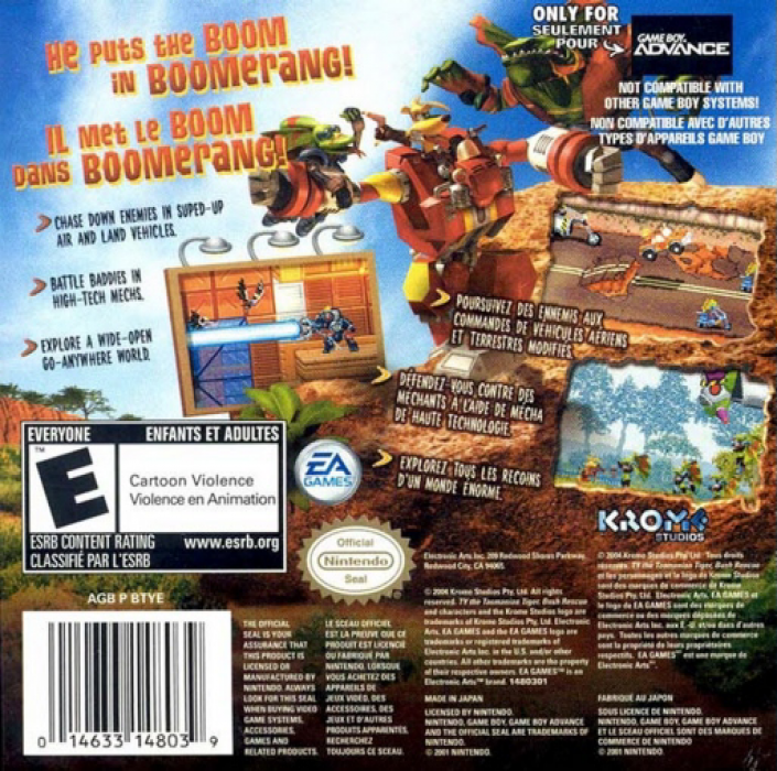 Ty the Tasmanian Tiger 2 : Bush Rescue — Box back