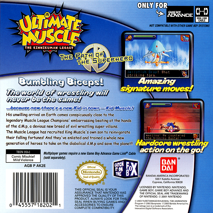 Ultimate Muscle : The Kinnikuman Legacy, The Path of the Superhero — Box back