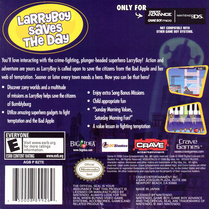 VeggieTales : LarryBoy and the Bad Apple — Box back