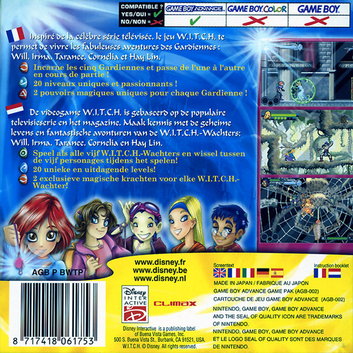 W.I.T.C.H. — Box back