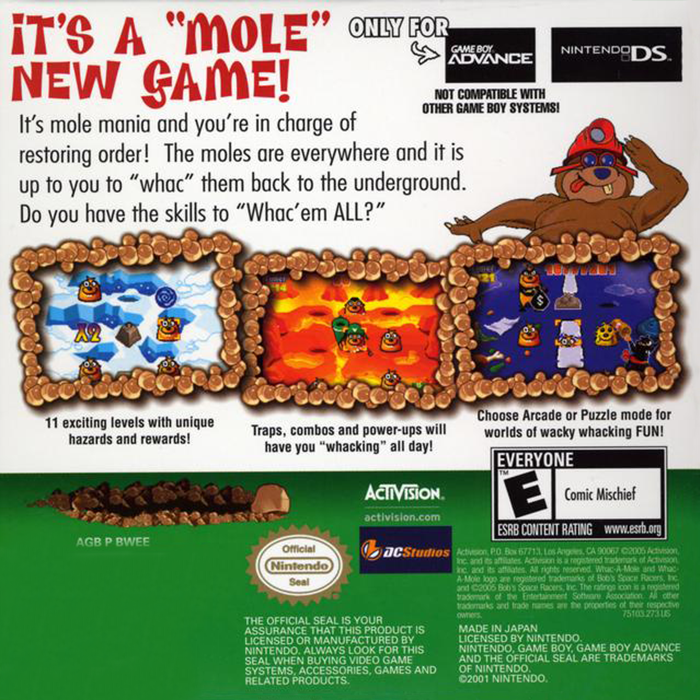Whac-A-Mole — Box back