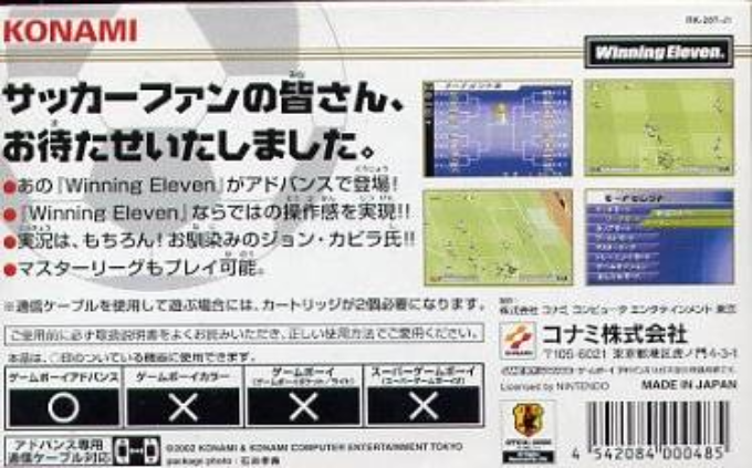 Wi-El : World Soccer Winning Eleven — Box back