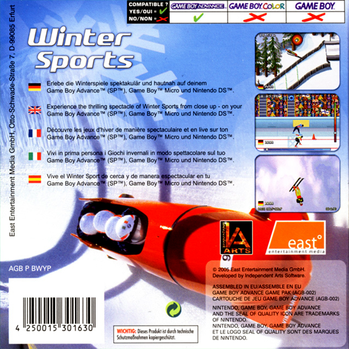 Winter Sports — Box back