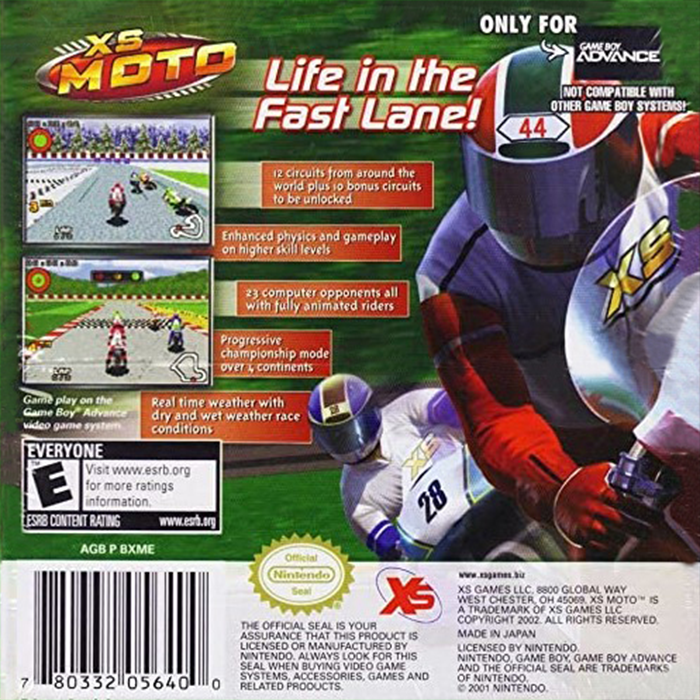 XS Moto — Box back
