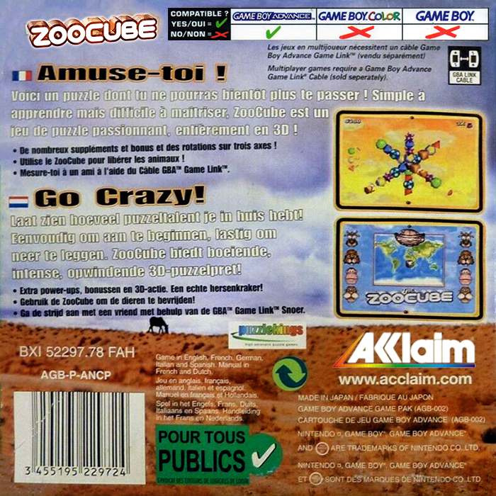 ZooCube — Box back