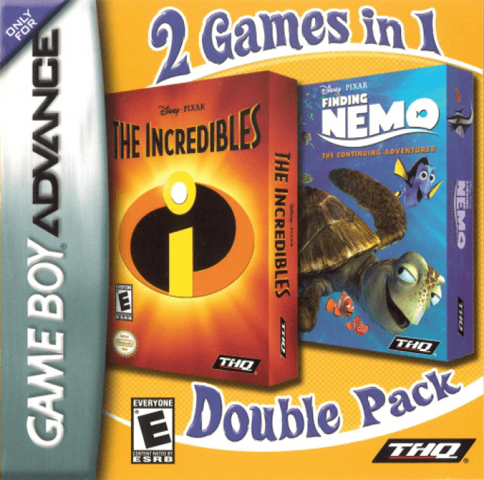 2 Games In 1 - Finding Nemo - The Continuing Adventures + The Incredibles