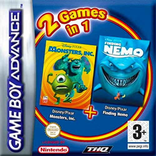 2 Games in 1 - Monsters, Inc. + Finding Nemo
