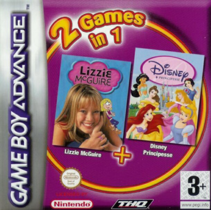 2 Games in 1 : Disney Princess + Lizzie McGuire