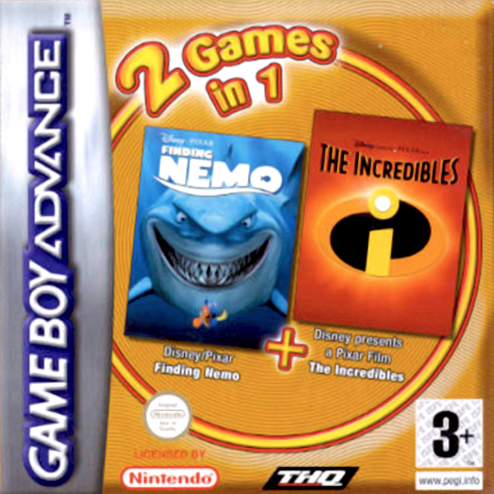 2 Games in 1 : Finding Nemo + The Incredibles
