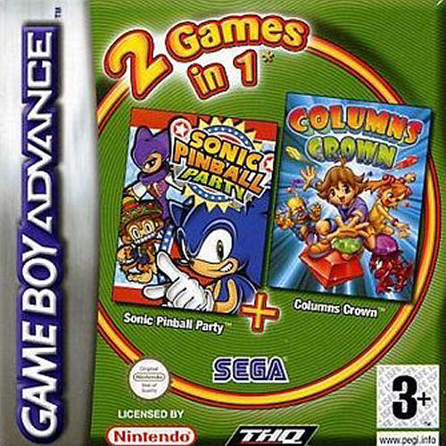 2 Games in 1 : Sonic Pinball Party + Columns Crown