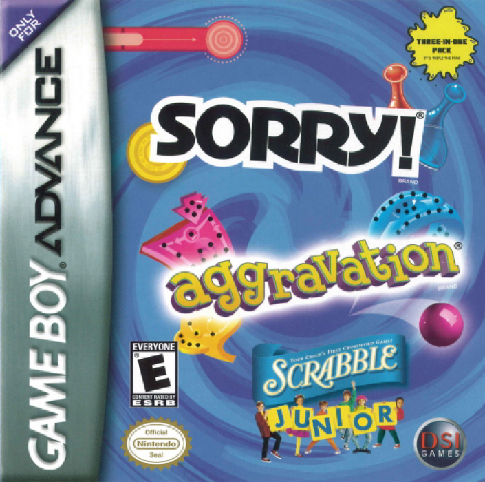 Three-in-One Pack : Sorry! + Aggravation + Scrabble Junior